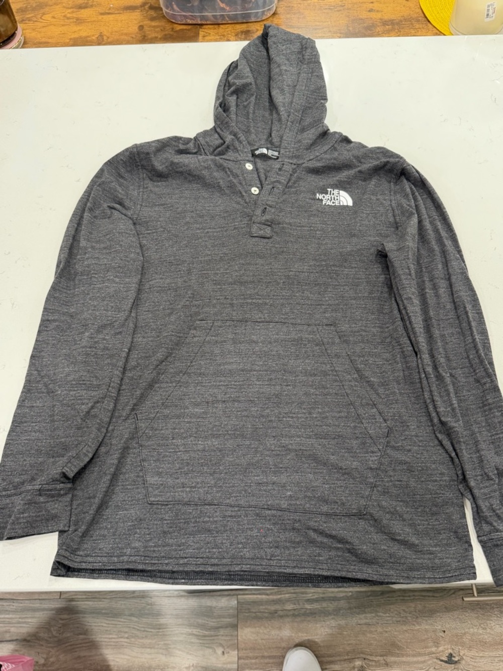 The North Face Men’s Hooded Henley Sweatshirt - Charcoal